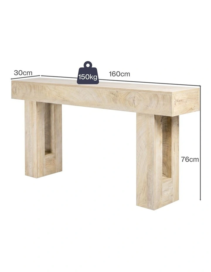 Levede Console Table 160cm Sofa Table Narrow Entryway Hallway Living Room Wood image 2