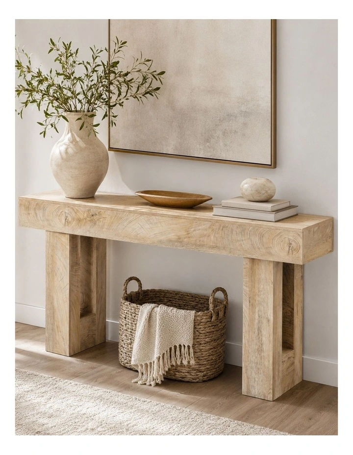 Levede Console Table 160cm Sofa Table Narrow Entryway Hallway Living Room Wood image 6