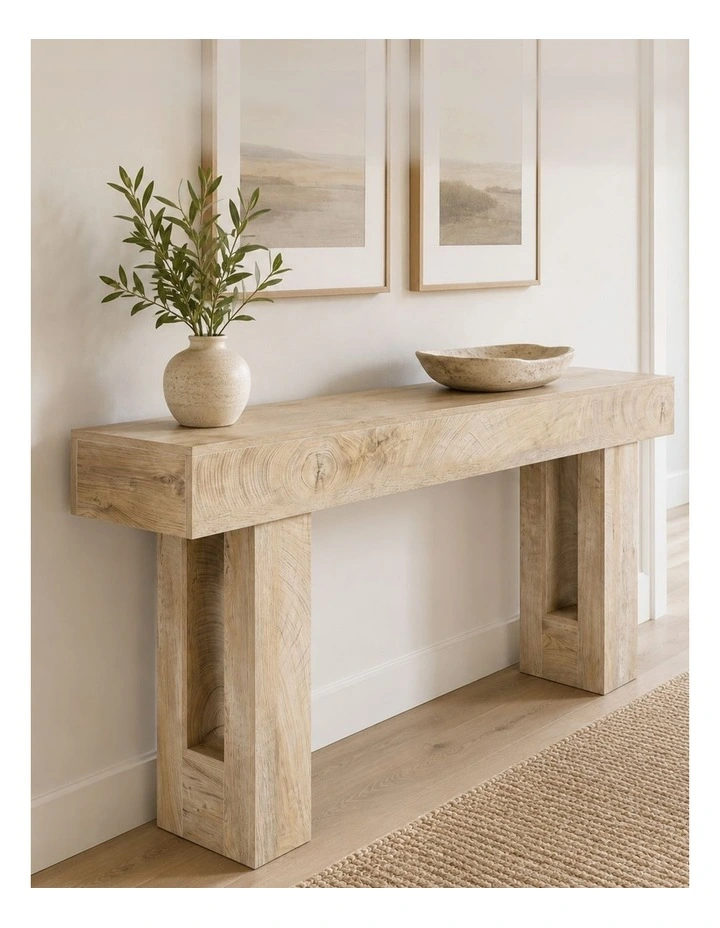 Levede Console Table 160cm Sofa Table Narrow Entryway Hallway Living Room Wood image 7