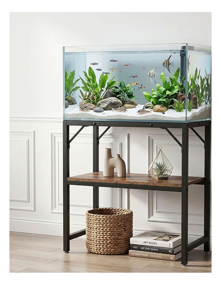 Levede Fish Tank Stand Aquarium Rack 20 Gallon 272kg Metal Living Room Black image 7