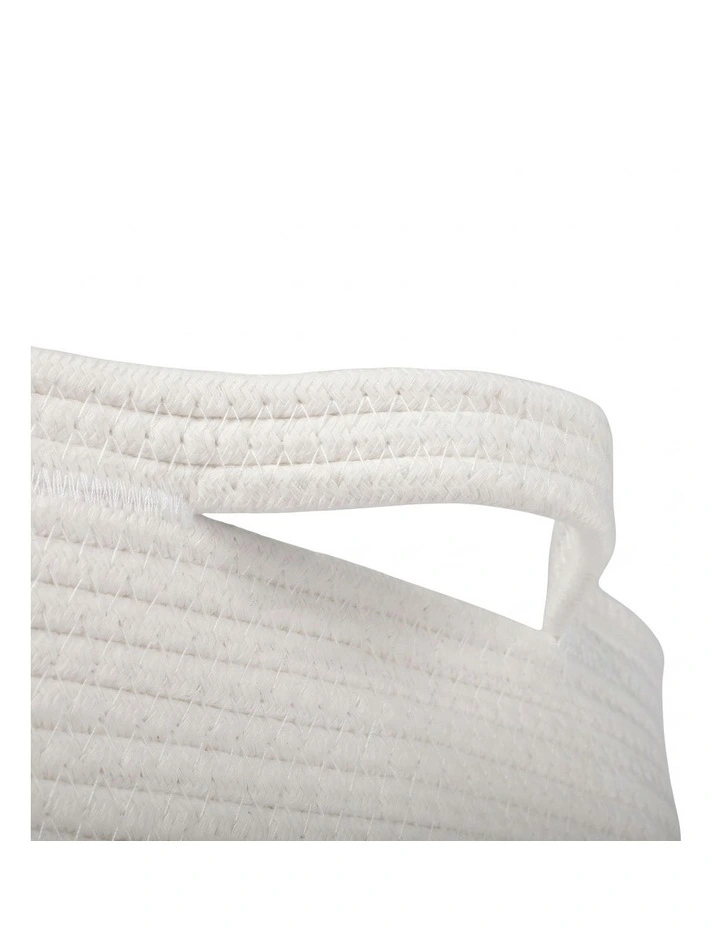 Levede Blanket Basket Cotton Rope Foldable Large with Handles Bedroom Brown image 4
