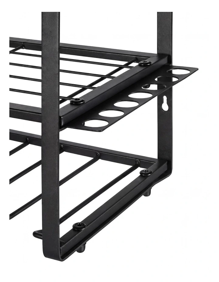 Levede Garage storage Organiser 3 Tier Wall Mounted Power Tool Rack Metal Black image 3