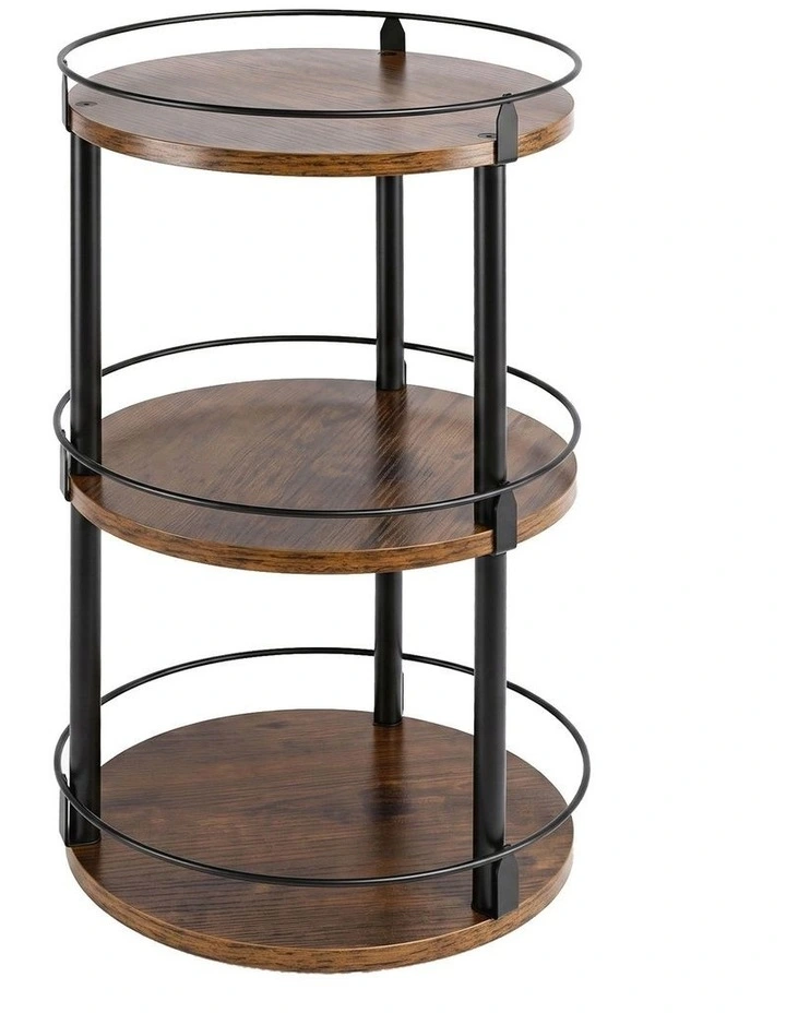 Toque Lazy Susan Turntable 3 Tier 360 Spin Pantry Organiser For Kitchen Brown image 1