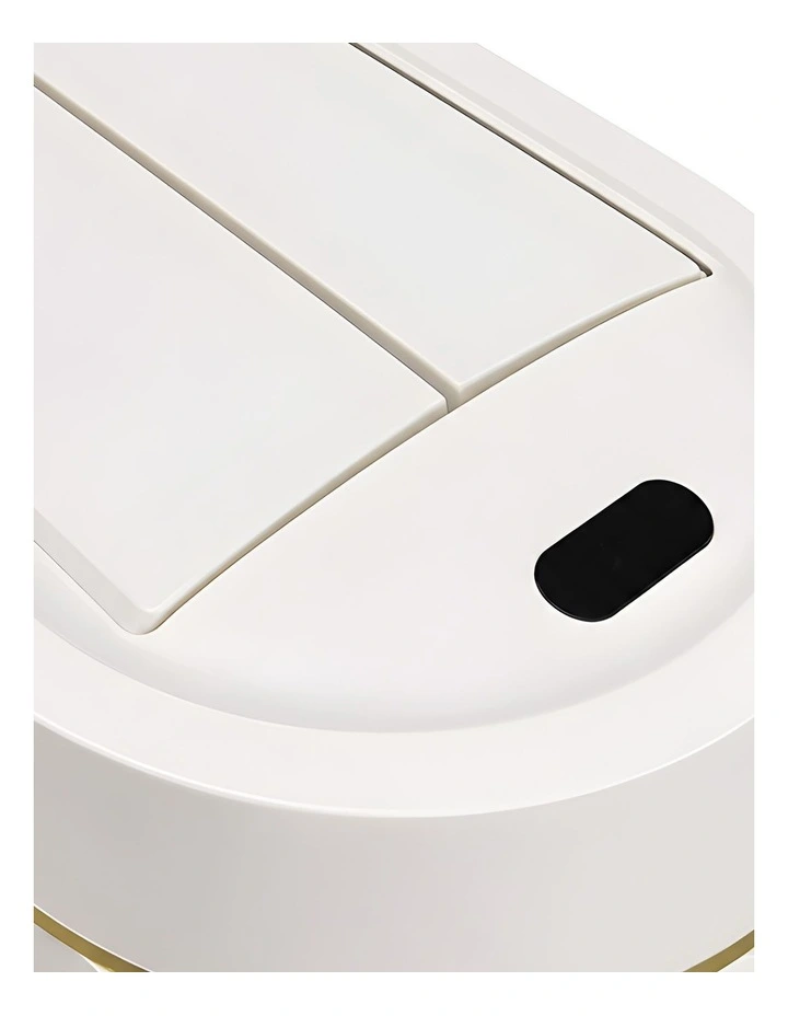 Toque Sensor Rubbish Bin Automatic Touchless 7L Butterfly Lid Bathroom White image 3