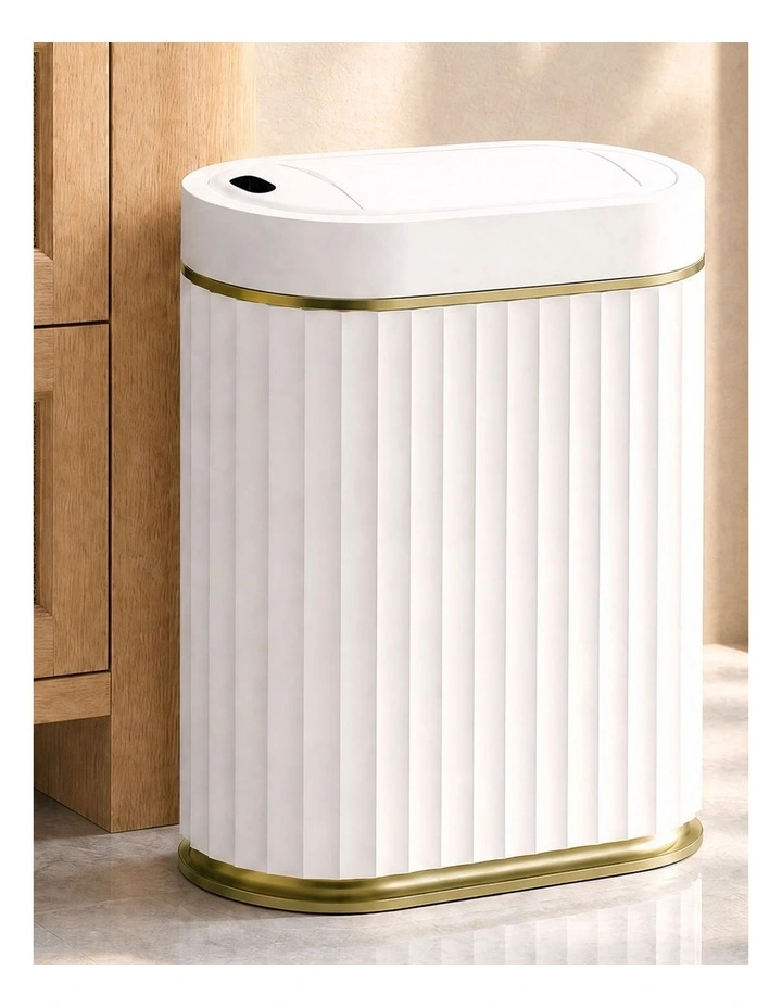 Toque Sensor Rubbish Bin Automatic Touchless 7L Butterfly Lid Bathroom White image 6