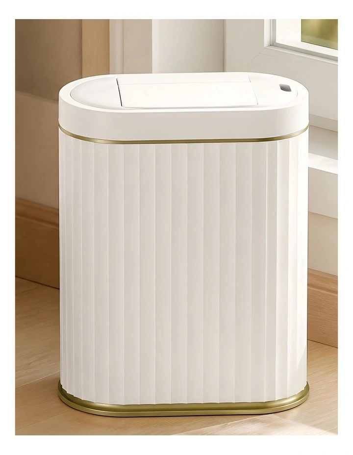 Toque Sensor Rubbish Bin Automatic Touchless 7L Butterfly Lid Bathroom White image 7
