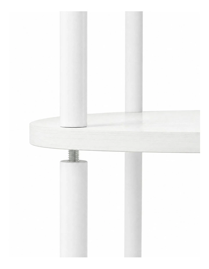 Levede Corner Bookshelf Adjustable Corner Bookcase Unit Living Room White image 3