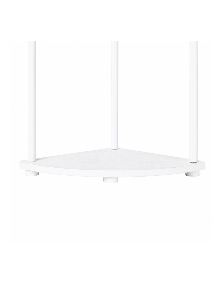 Levede Corner Bookshelf Adjustable Corner Bookcase Unit Living Room White image 4