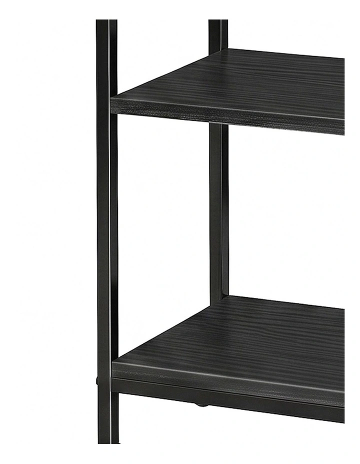 Levede Console Table with Drawers 3-Tier Slim Hallway Table 80cm Entryway Black image 4