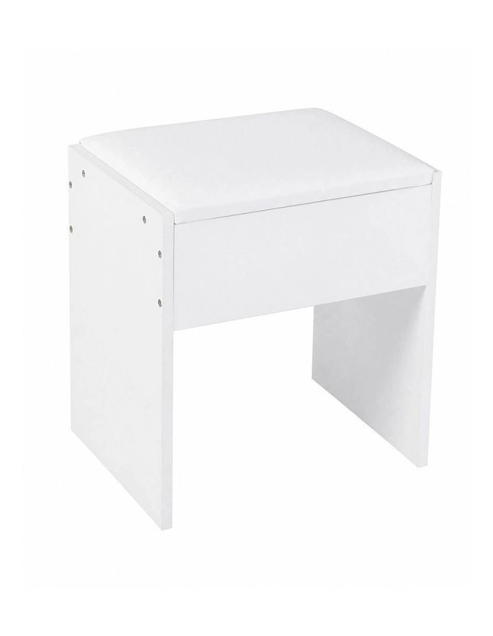 Levede Dressing Table Makeup Vanity with Lights Glass Desktop 7 Drawers White image 3