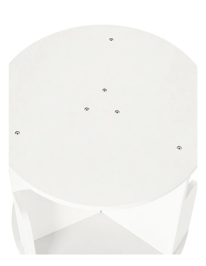 Levede Rotating Bookshelf Corner 4 Tier 3-Section Storage Display 5kg Home White image 5