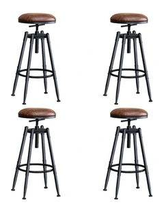 Levede 4x Bar Stools Industrial Kitchen Stool Barstool Swivel Dining Chairs