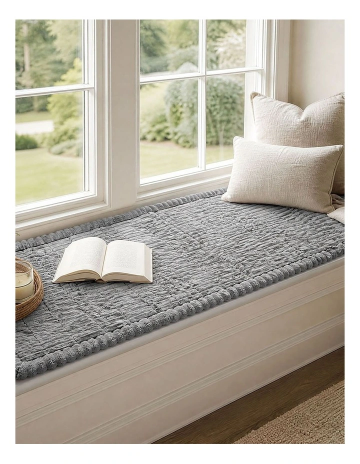 Marlow Sofa Cover Lounge Plush Pet Couch Cover Non-Slip Light Grey 70x180cm image 3