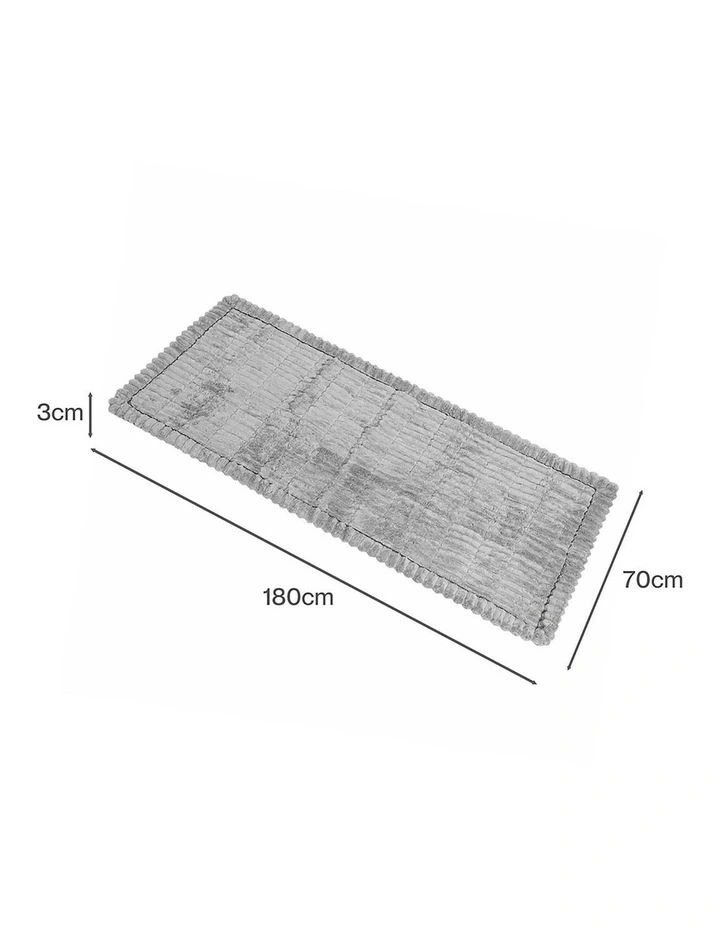 Marlow Sofa Cover Lounge Plush Pet Couch Cover Non-Slip Light Grey 70x180cm image 4