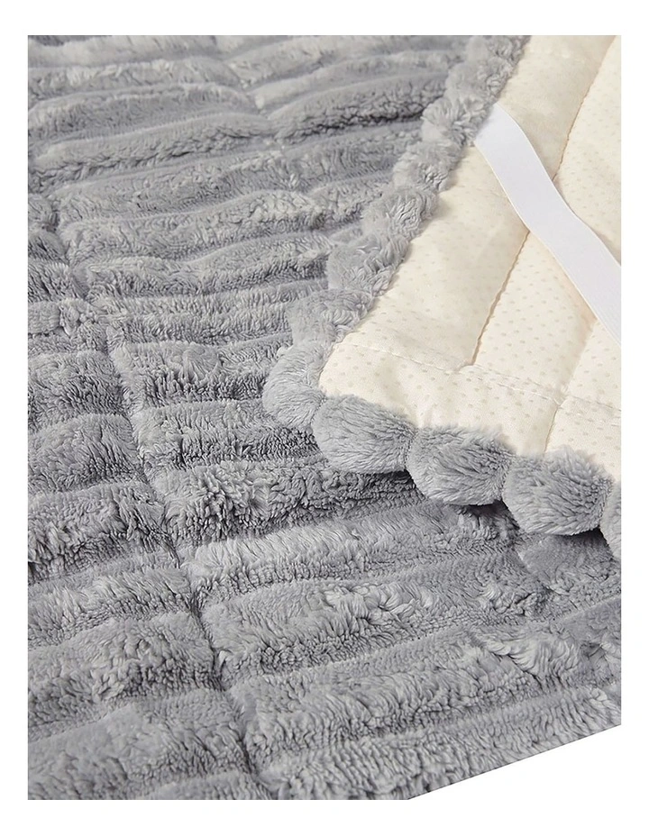 Marlow Sofa Cover Lounge Plush Pet Couch Cover Non-Slip Light Grey 70x180cm image 5