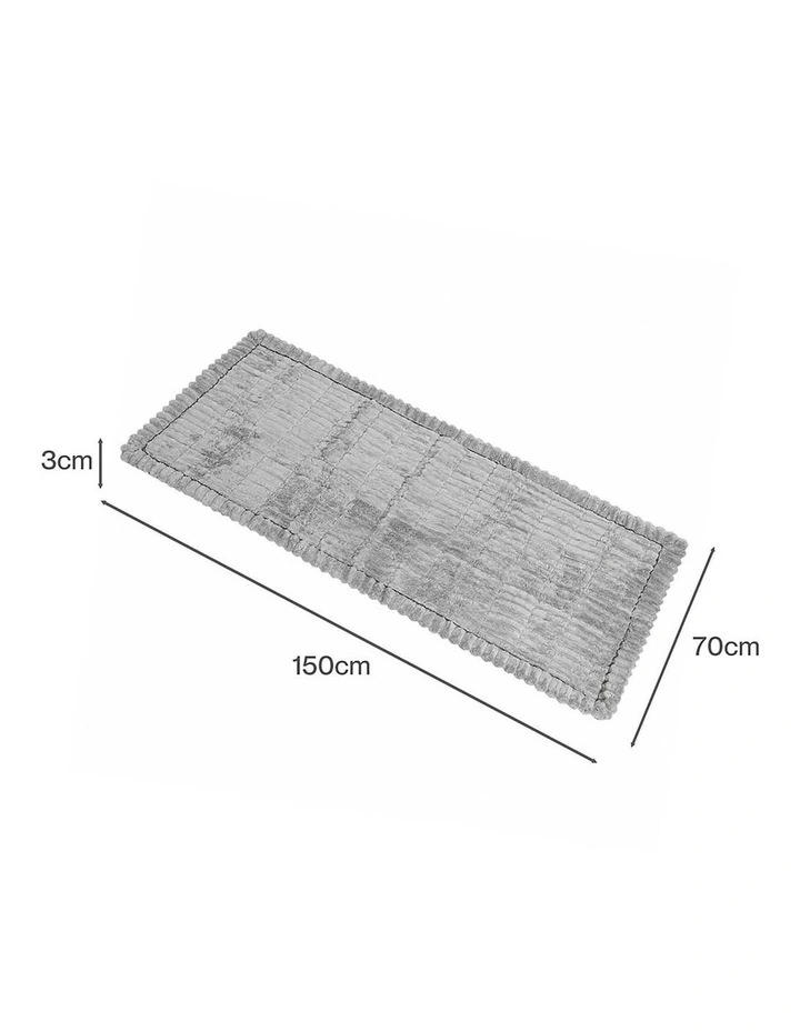 Marlow Sofa Cover  Lounge Plush Pet Couch Cover Non-Slip Light Grey 70x150cm image 4