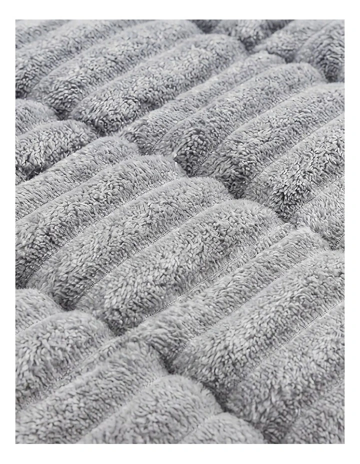 Marlow Sofa Cover  Lounge Plush Pet Couch Cover Non-Slip Light Grey 70x150cm image 6