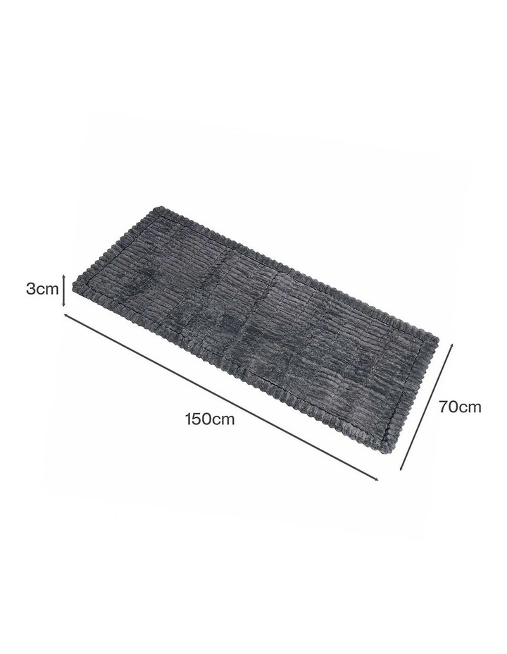 Marlow Sofa Cover Lounge Plush Pet Couch Cover Non-Slip Dark Grey 70x150cm image 4
