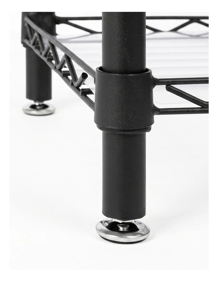 Levede Storage Shelves 6 Tier Carbon Steel Wire Rack Shelving Unit Kitchen Black image 4