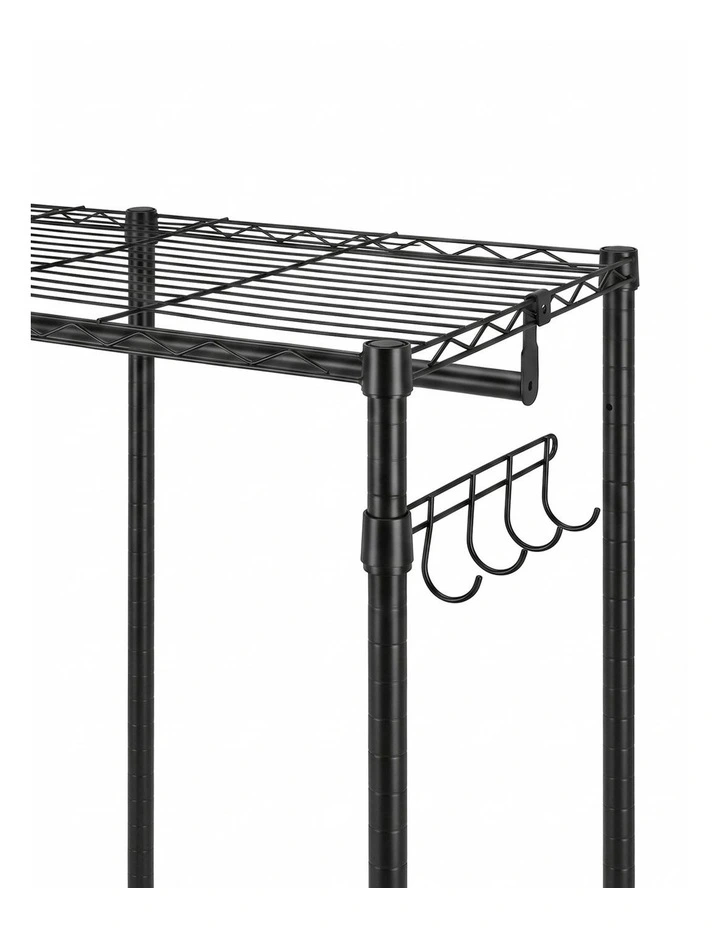 Levede Heavy Duty Clothes Rack Organizer 500kg Carbon Steel Bedroom Black image 3
