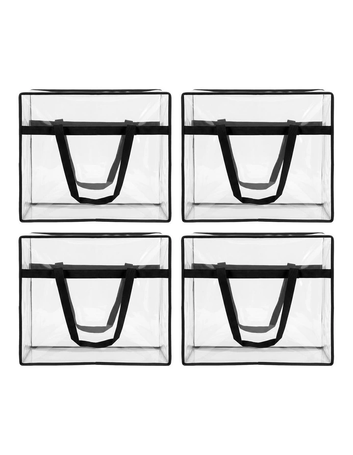 Artiss Blanket Storage Bags 4Pcs 40L PVC Box Clothes Doona Moving Organiser image 3