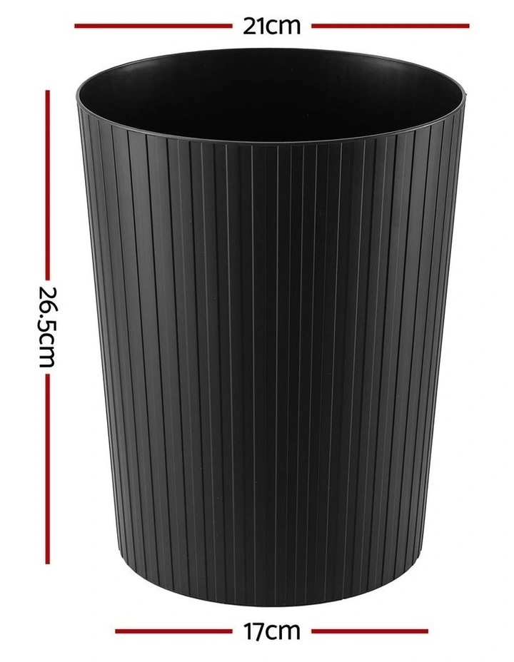 Cefito 8L Open Top Rubbish Bins Waste Bin Trash Can Storage Dustbin Black image 2