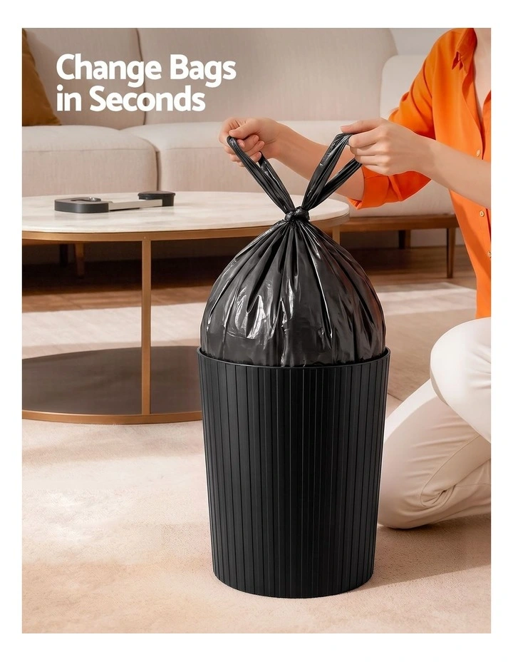 Cefito 8L Open Top Rubbish Bins Waste Bin Trash Can Storage Dustbin Black image 5