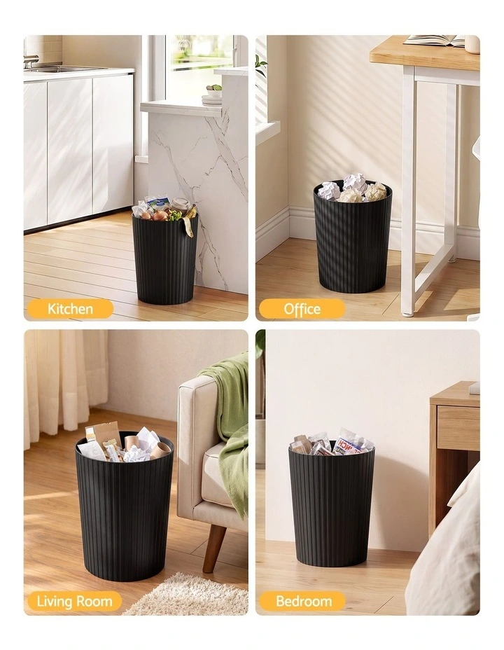 Cefito 8L Open Top Rubbish Bins Waste Bin Trash Can Storage Dustbin Black image 6