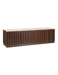 Artiss 180cm TV Unit Entertainment Cabinet Fluted Style Anti-tip Kit Walnut