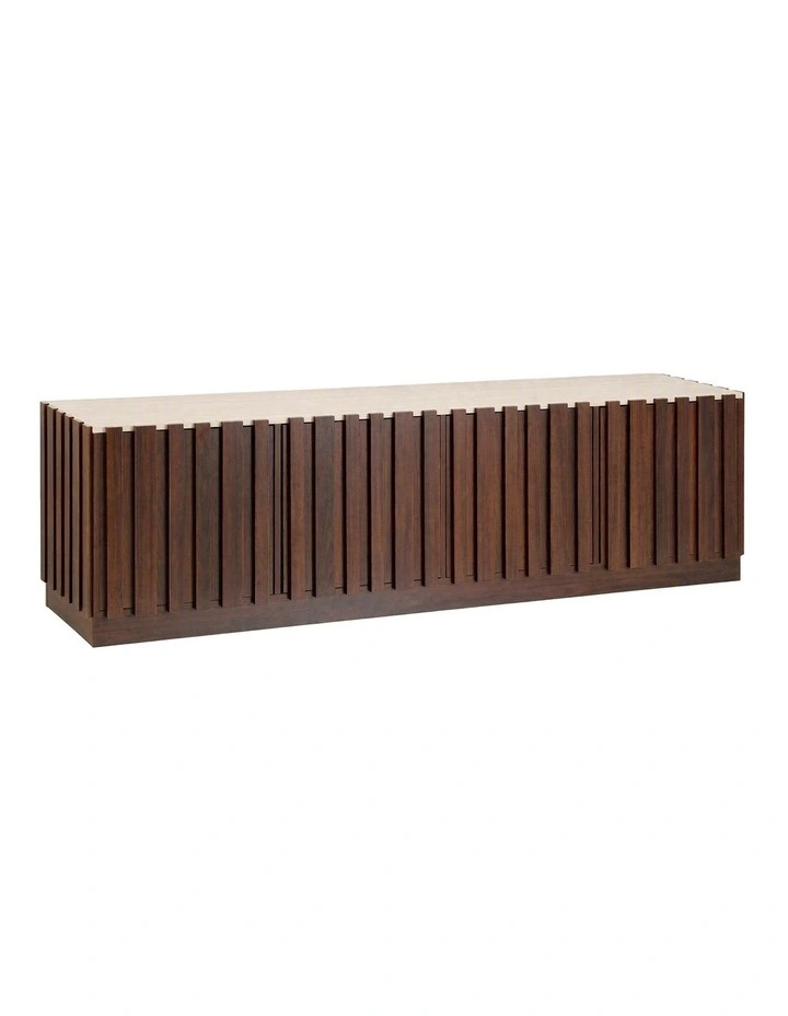 Artiss 180cm TV Unit Entertainment Cabinet Fluted Style Anti-tip Kit Walnut image 1