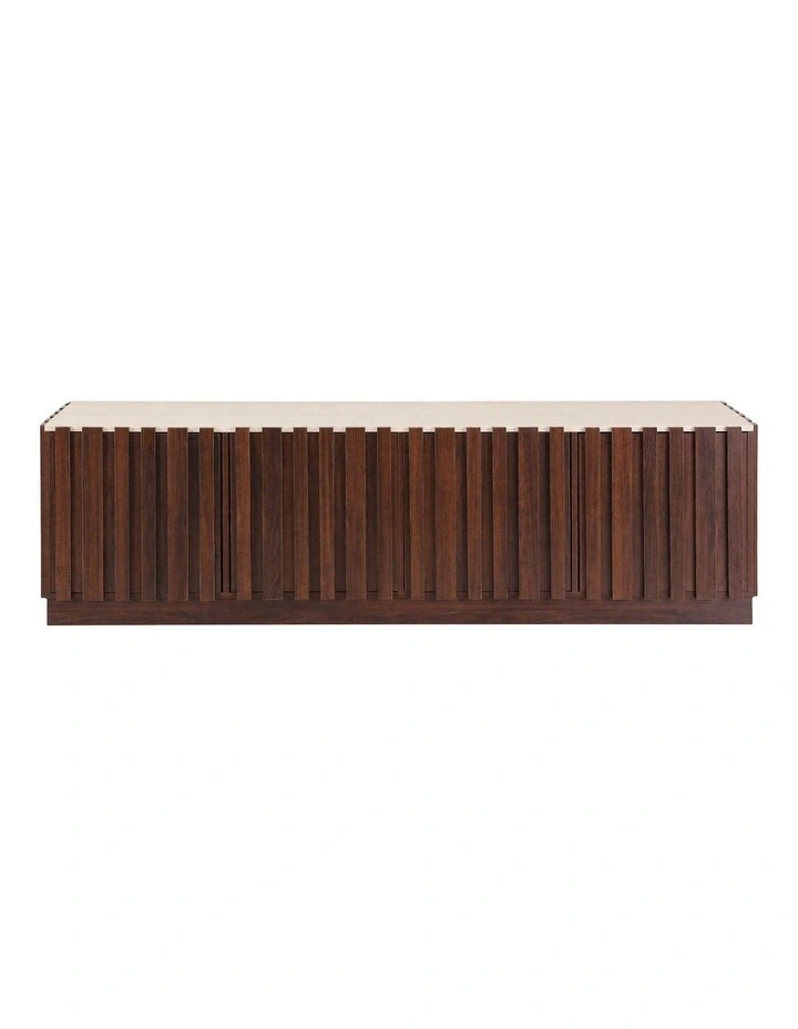 Artiss 180cm TV Unit Entertainment Cabinet Fluted Style Anti-tip Kit Walnut image 2