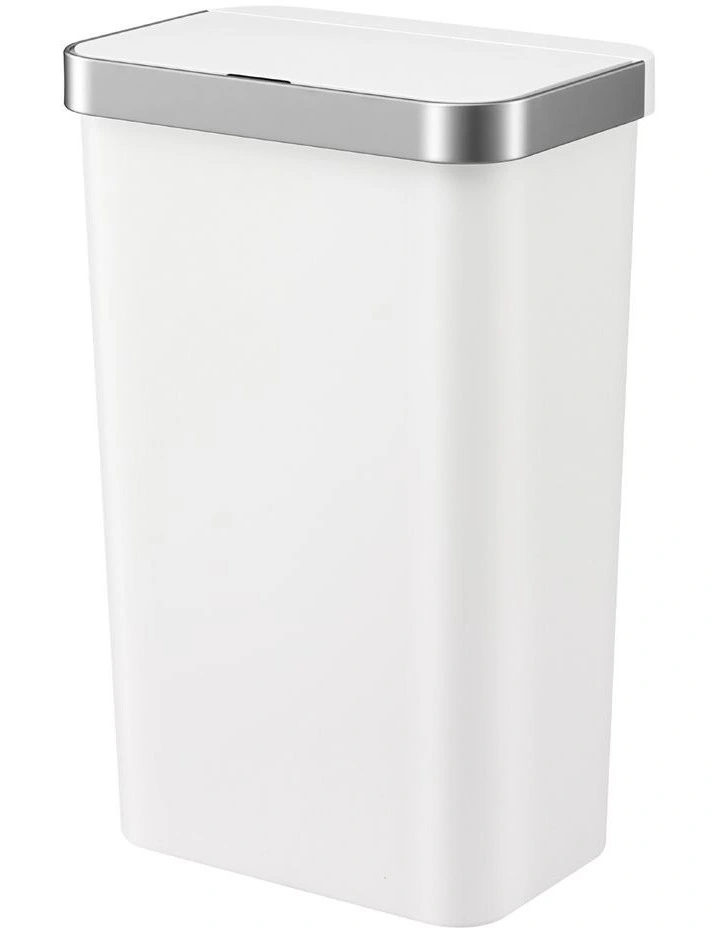 Devanti 50L Motion Sensor Trash Bin Automatic Kitchen Waste Dustbin White image 1