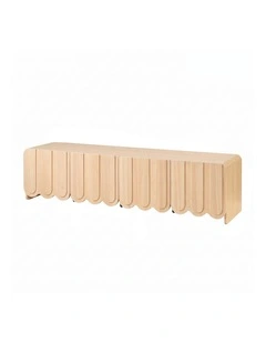 Artiss 180cm TV Unit Scalloped Entertainment Cabinet w/ Adjustable Shelves Wood