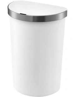 Devanti 50L Motion Sensor Bins Trash Can Kitchen Smart Rubbish Bin D-shape design White