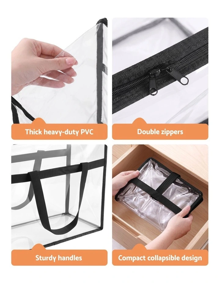 Artiss Blanket Storage Bags 8Pcs 40L PVC Box Clothes Doona Moving Organiser image 6
