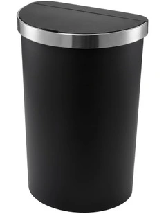 Devanti 50L Sensor Bin D-Shape Trash Can Kitchen Smart Rubbish Bin Black