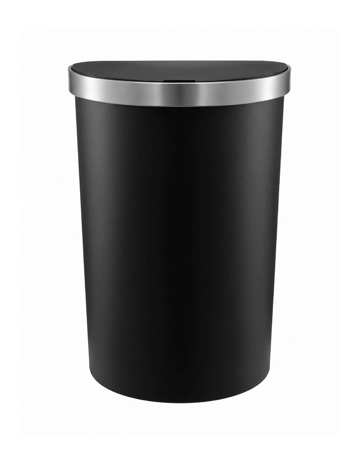 Devanti 50L Sensor Bin D-Shape Trash Can Kitchen Smart Rubbish Bin Black image 3