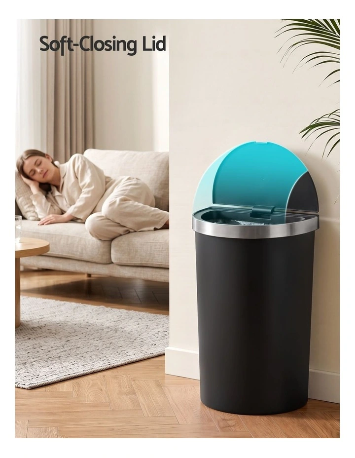 Devanti 50L Sensor Bin D-Shape Trash Can Kitchen Smart Rubbish Bin Black image 6