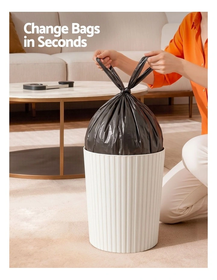Cefito 8L Open Top Rubbish Bins Waste Bin Trash Can Storage Dustbin White image 2