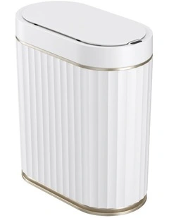 Devanti Sensor Bins 7L Motion Sensor Trash Can Slim Touchless Automatic Waste Bin White