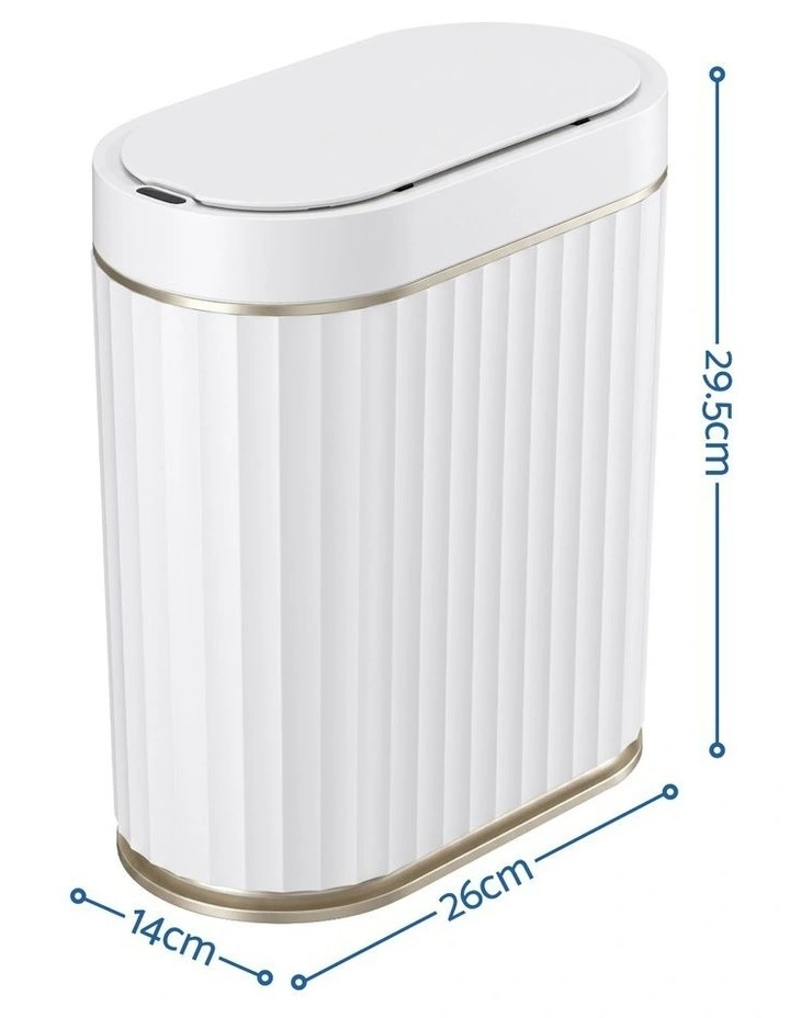 Devanti Sensor Bins 7L Motion Sensor Trash Can Slim Touchless Automatic Waste Bin White image 2