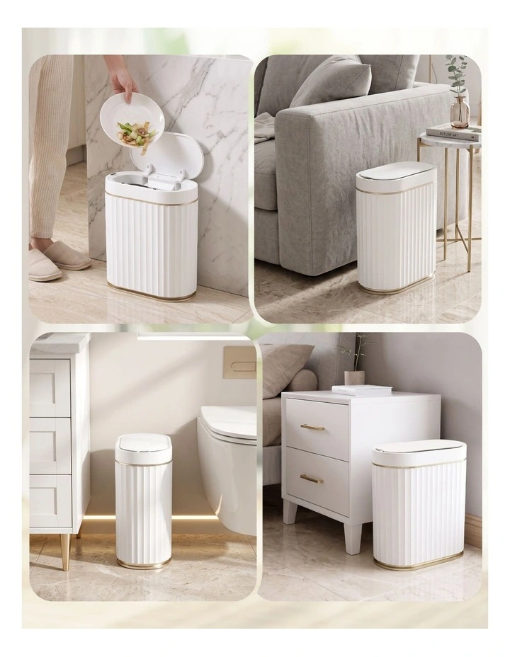 Devanti Sensor Bins 7L Motion Sensor Trash Can Slim Touchless Automatic Waste Bin White image 6