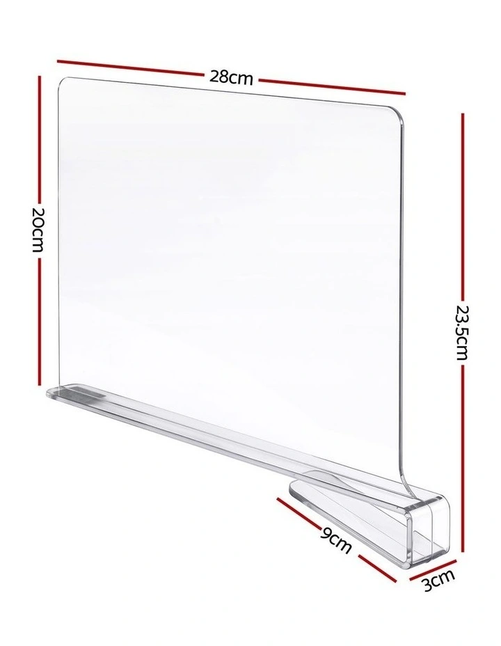 Artiss 6 Pack Closet Organizers and Storage Clear Shelf Dividers image 2