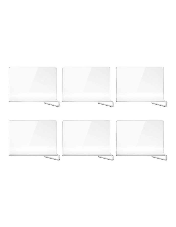Artiss 6 Pack Closet Organizers and Storage Clear Shelf Dividers image 3