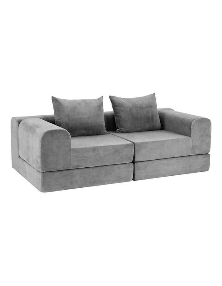 Artiss 5-in-1 Convertible Sofa Bed Floor Mattress Modular Boneless Curved Couch image 1
