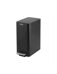 Cefito 15L Pedal Rubbish Bin Slim Carbon Steel Garbage Bin for Home Black