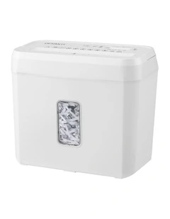 DEVANTI 8L Small Tabletop Paper Shredder 4 Sheet P4 Cross Cut Home Office