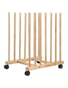 Artiss Wooden Art Drying & Canvas Storage Rack with Caster Wheels for Studio,Galleries,Classroom