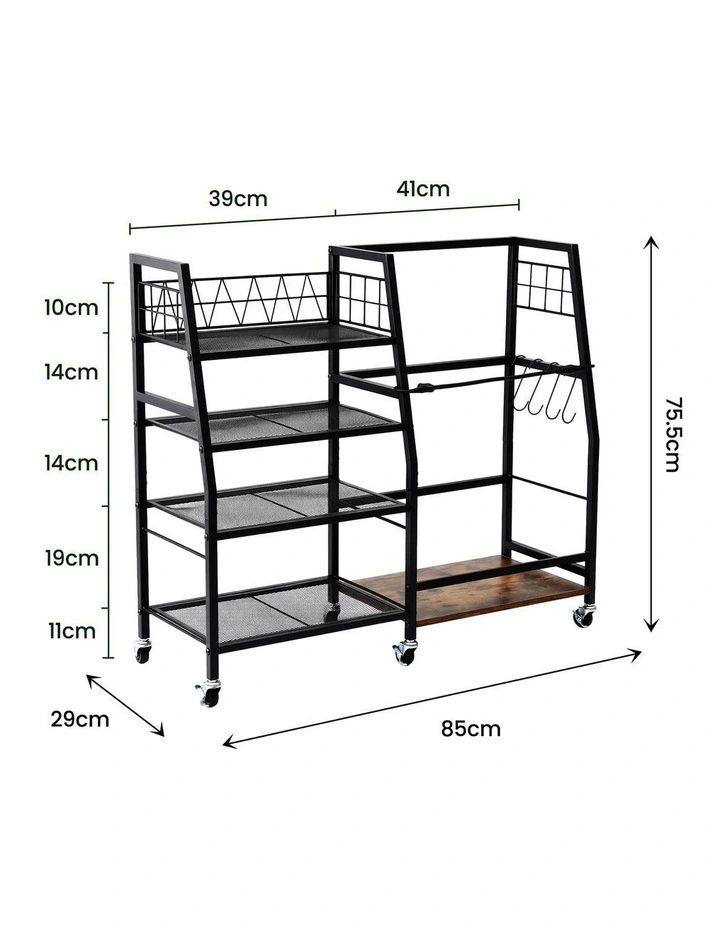 Everfit Golf Bag Storage Rack Golf Organizer Hold 1 Bags 4 Shelves image 2