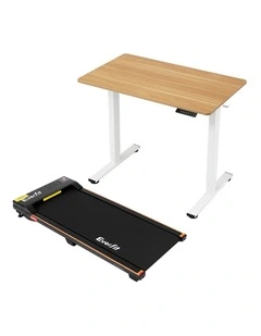 Artiss 100cm Standing Desk Treadmill Motorised Natural Wood